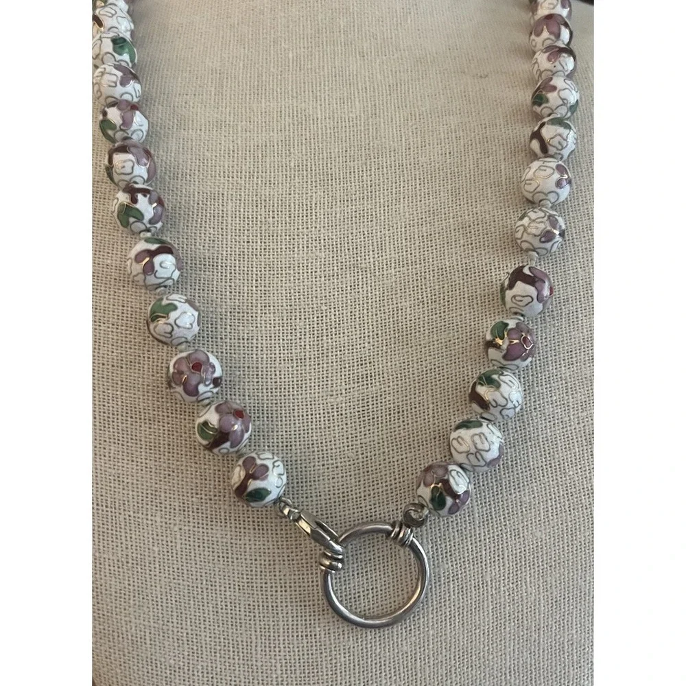theLoop Cloisonne Floral Eyeglass Holder Necklace 27